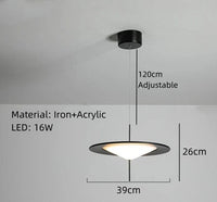 Suspension Design Artistique Acrylique Réglable - Livraison Express | Marco Lucetti Diamètre 39cm / Lumière blanche