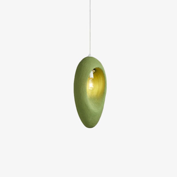 Suspension Joannes avec abat-jour sculpté