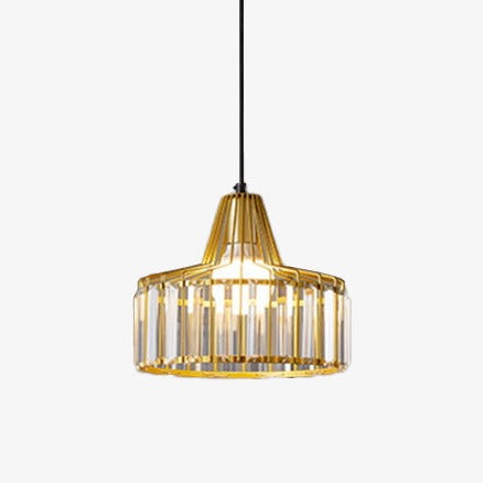 Suspension Cloarec en verre ambré