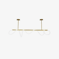 Suspension Luxe LED Gold Spiral