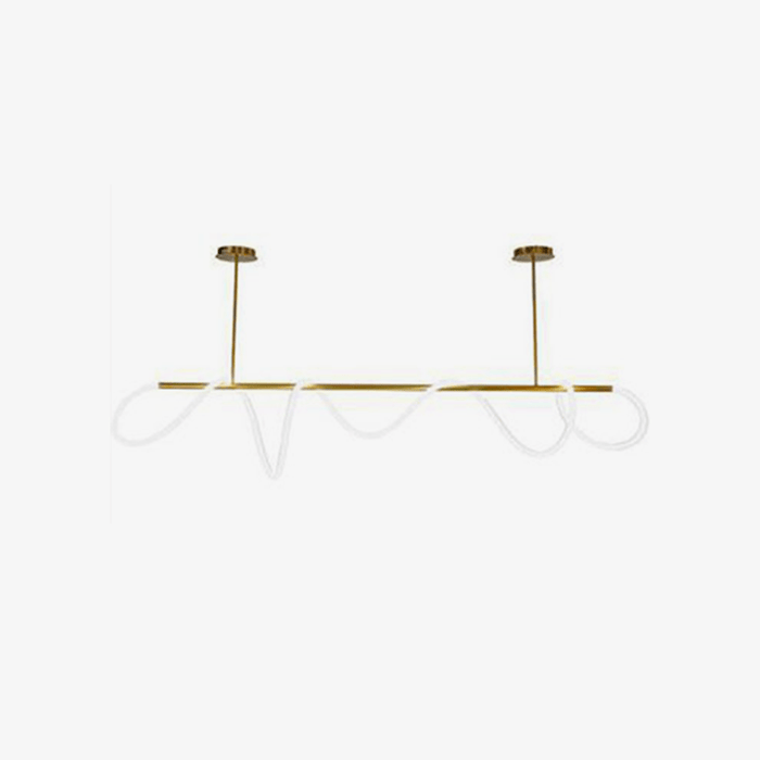Suspension Luxe LED Gold Spiral