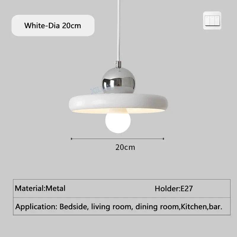 Suspension design blanche en forme d'anneau | Marco Lucetti Diamètre blanc 20 cm / Lumière blanche