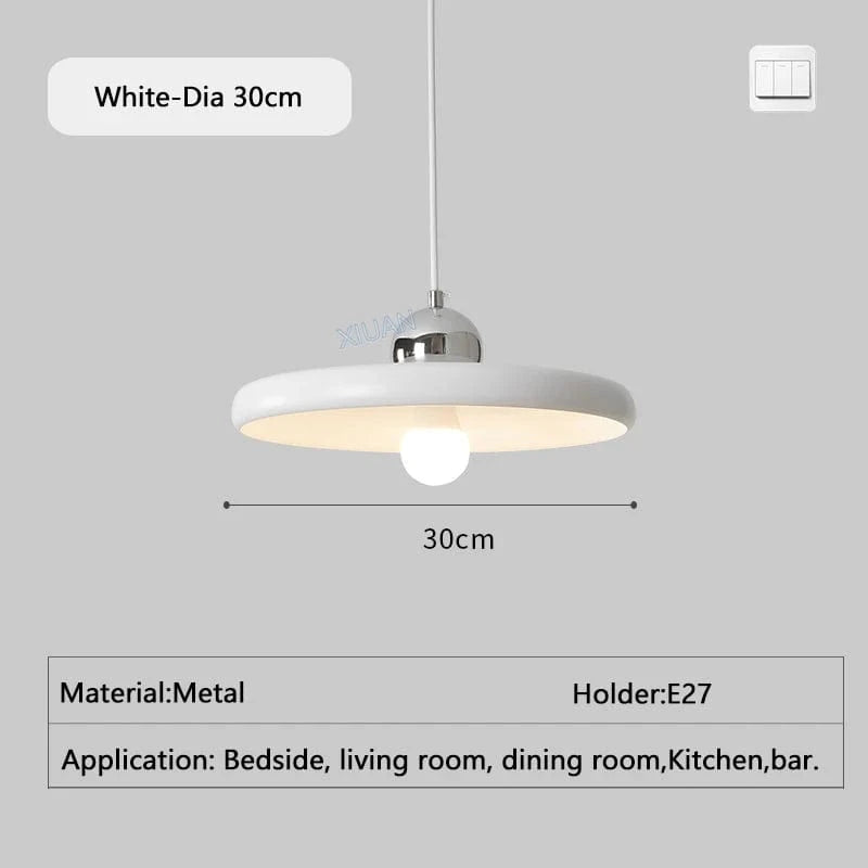 Suspension design blanche en forme d'anneau | Marco Lucetti Diamètre blanc 30 cm / Lumière blanche