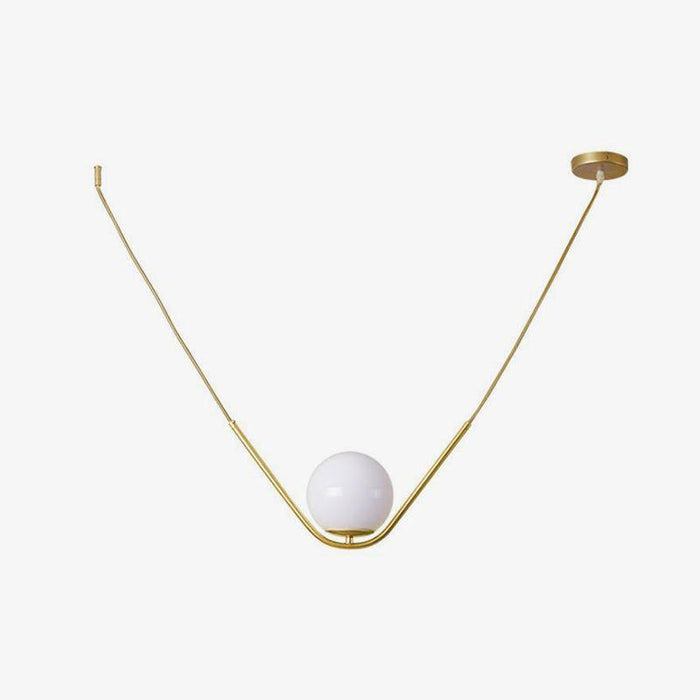 Suspension Arto : Boule de Verre avec Bras Doré