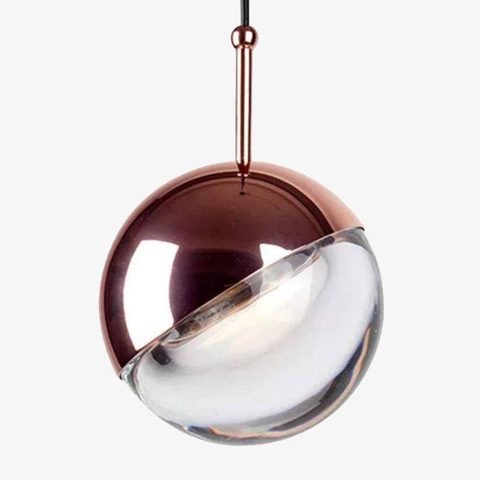 Suspension Globe en Verre et Métal