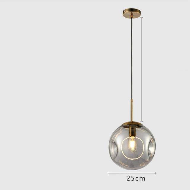 Suspension design boule en verre fumé Ball Déformé | Marco Lucetti