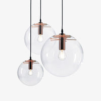 Suspension design boule verre LED Rose Gold ou Noire | Marco Lucetti