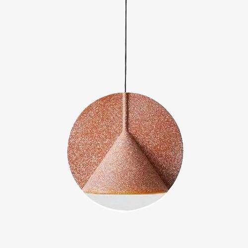 Suspension cône métal coloré LED