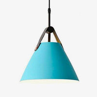 Suspension Conique Colorée avec Anse en Tissu