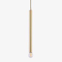 Suspension cylindre doré à LED Design