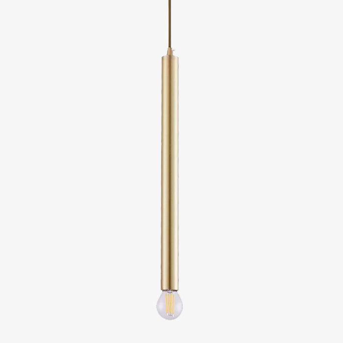 Suspension cylindre doré à LED Design
