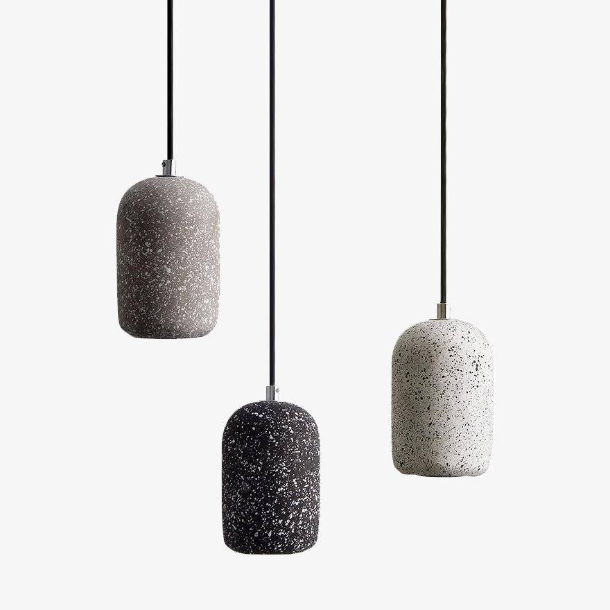 Suspension design en ciment terrazzo avec LED.