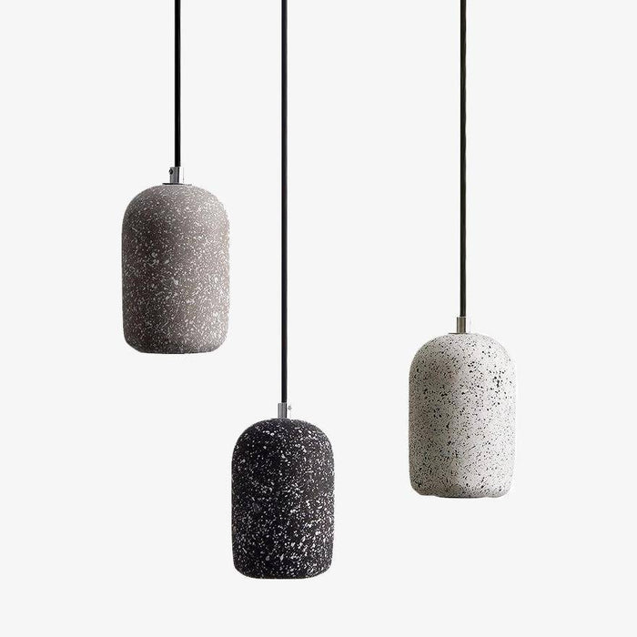 Suspension design en ciment terrazzo avec LED.