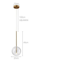 Suspension design "Dixie Glass Ball". | Marco Lucetti B - 20cm / Chaude
