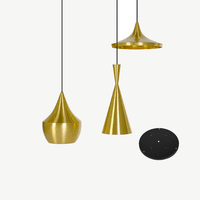 Suspension Design Doré Aluminium | Marco Lucetti ABC - Base ronde