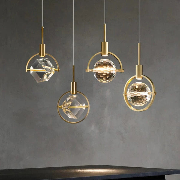 Suspension design dorée nordique à tête unique - Édition Exclusive | Marco Lucetti