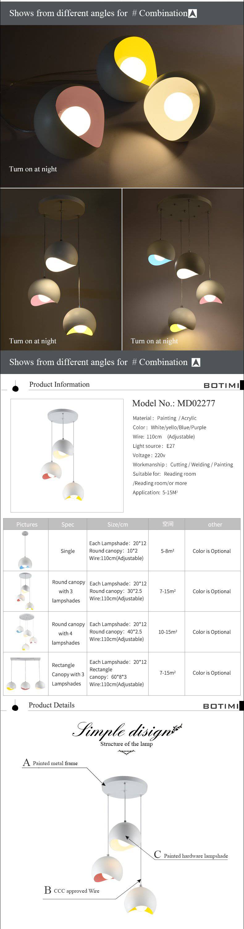 Suspension design en boule ouverte - Botimi Gold | Marco Lucetti