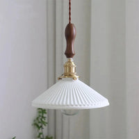 Suspension  design en céramique associant prise en cuivre et bois | Marco Lucetti