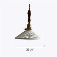 Suspension  design en céramique associant prise en cuivre et bois | Marco Lucetti Céramique 21 / 4W (MAX 100W)