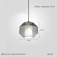 Suspension Design en Marbre Moderne | Marco Lucetti BS / Lumière chaude