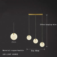 Suspension Design en Marbre Moderne | Marco Lucetti C L3 / Lumière chaude