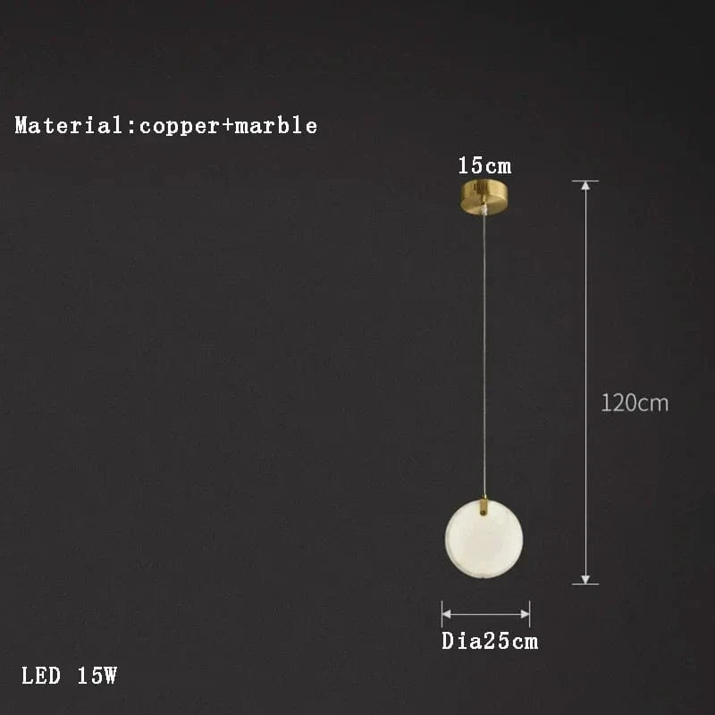 Suspension Design en Marbre Moderne | Marco Lucetti C1 / Lumière chaude