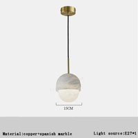 Suspension Design en Marbre Moderne | Marco Lucetti F / Lumière blanche