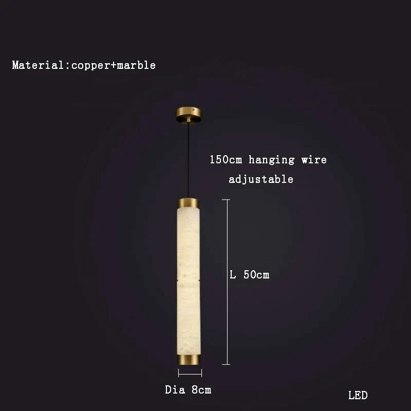 Suspension Design en Marbre Moderne | Marco Lucetti H1 / Lumière chaude