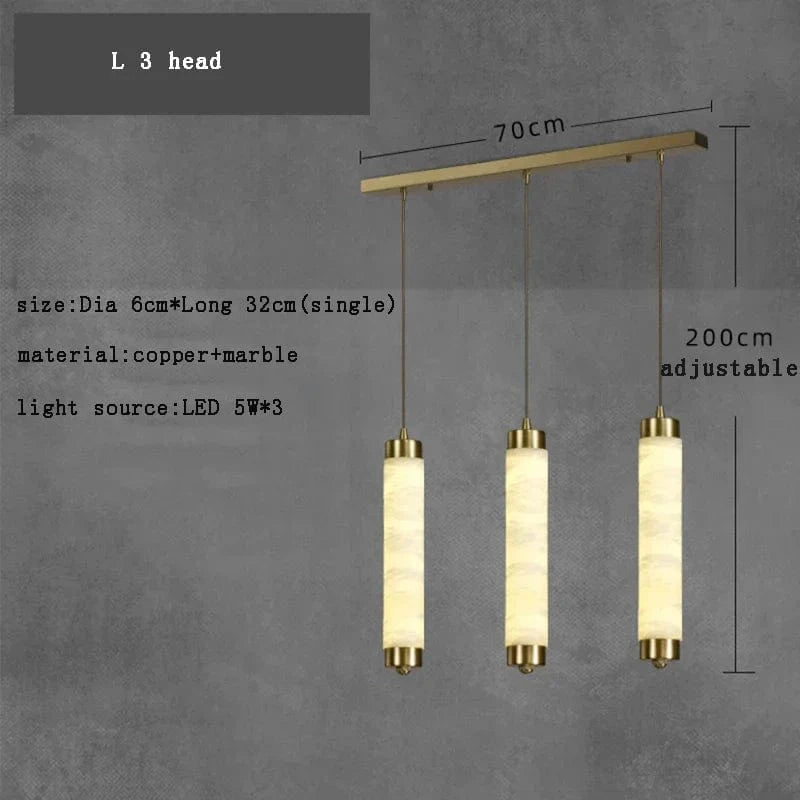 Suspension Design en Marbre Moderne | Marco Lucetti H3 / Dimmable