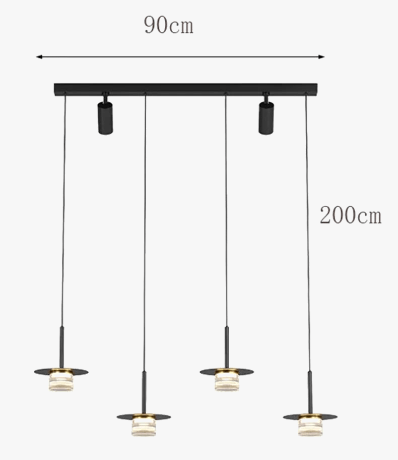 Suspension design en métal et verre de qualité supérieure | Marco Lucetti