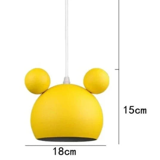 Suspension design en métal LED Mickey deco | Marco Lucetti Jaune