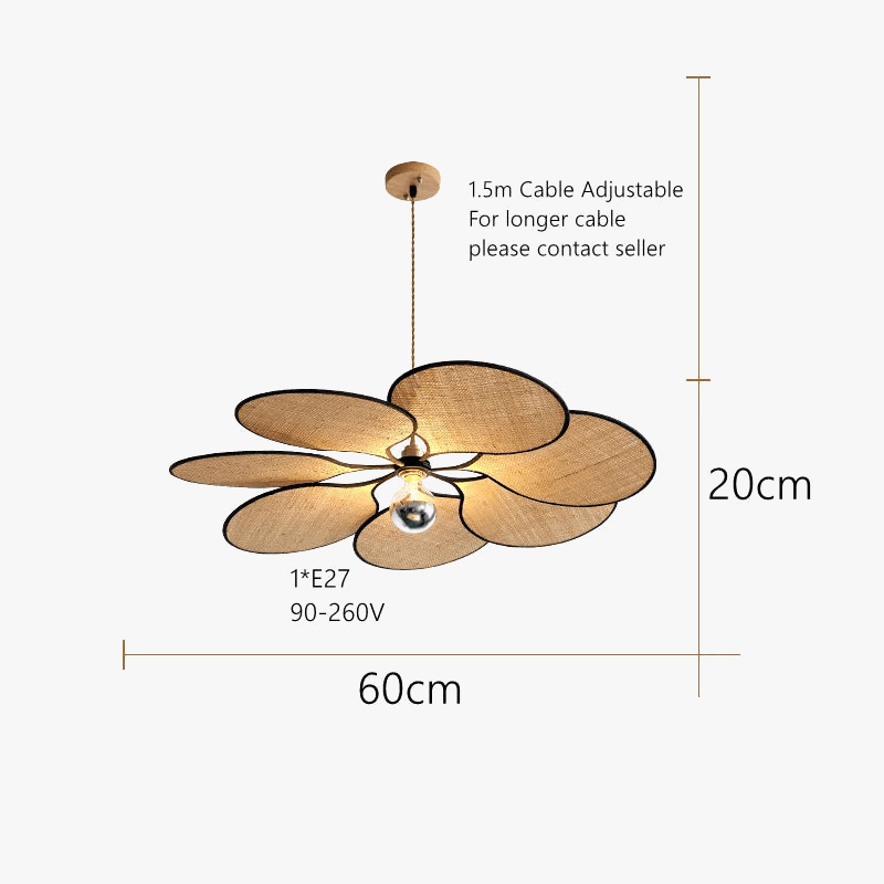 Suspension design en rotin canné floral | Marco Lucetti