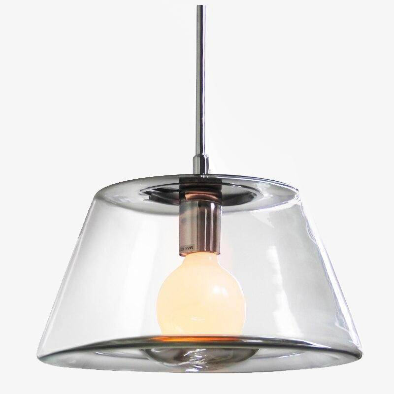 Suspension lumineuse LED en verre triangulaire