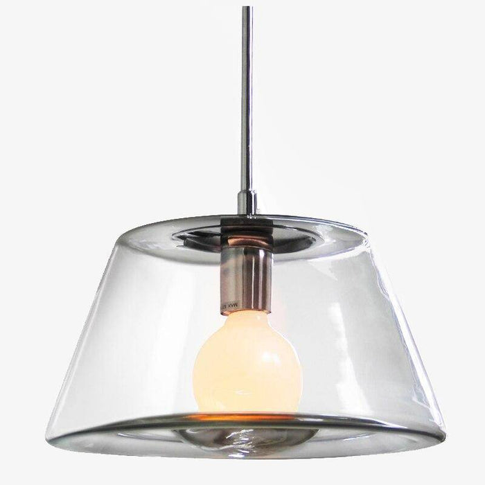 Suspension lumineuse LED en verre triangulaire
