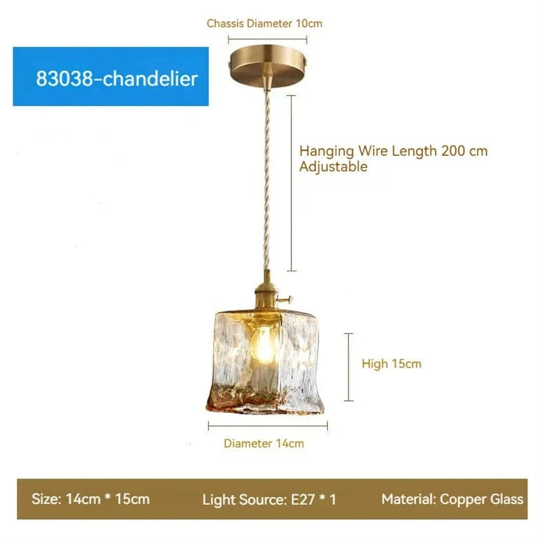 Suspension Design en Verre avec LED pour Décoration Intérieure | Marco Lucetti 83038 / 11-15W (Max100W) / CHINE