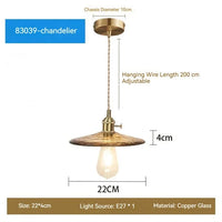 Suspension Design en Verre avec LED pour Décoration Intérieure | Marco Lucetti 83039 / 11-15W (Max100W) / CHINE