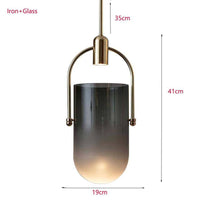 Suspension design en verre avec spot doré | Marco Lucetti