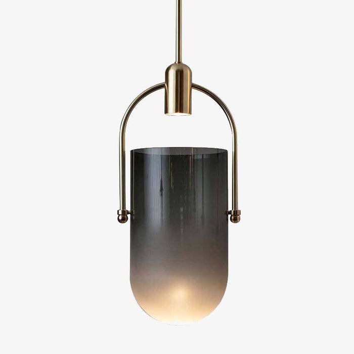 Suspension design en verre avec spot doré | Marco Lucetti
