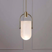 Suspension design en verre avec spot doré | Marco Lucetti A / Froide