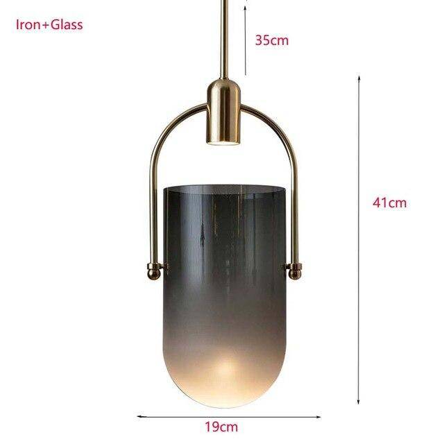 Suspension design en verre avec spot doré | Marco Lucetti B / Froide