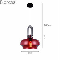 Suspension design en verre coloré LED - Hang_Style. | Marco Lucetti Rouge