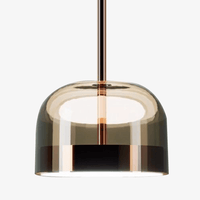 Suspension LED Design en Verre Chromé Unique