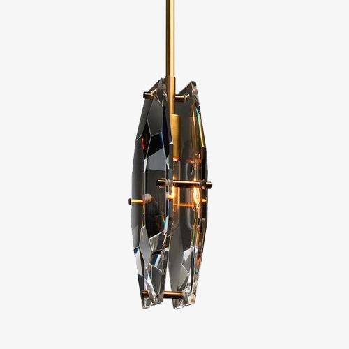 Suspension Luxury en verre fumé cristal à LED