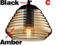 Suspension design en verre Screw Round | Marco Lucetti Ambre - B