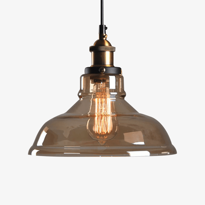 Suspension vintage en verre Countryside