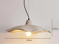 Suspension design grise Japonaise avec vent silencieux | Marco Lucetti 40x15cm