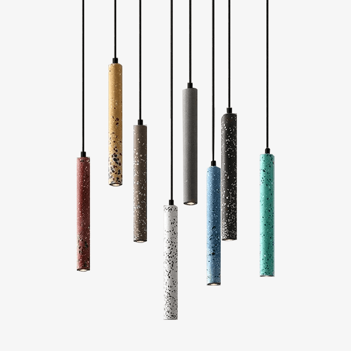 Suspension Lumineuse Ciment Terrazzo Coloré