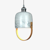 Suspension LED Loft en marbre blanc
