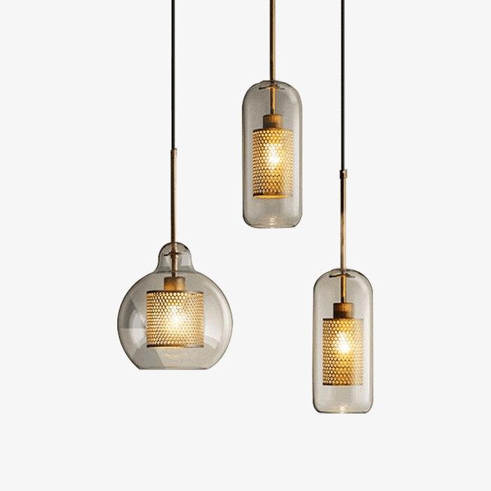 Suspension design LED Loft Industrial Glass