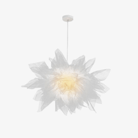 Suspension LED Fleur en Tissu